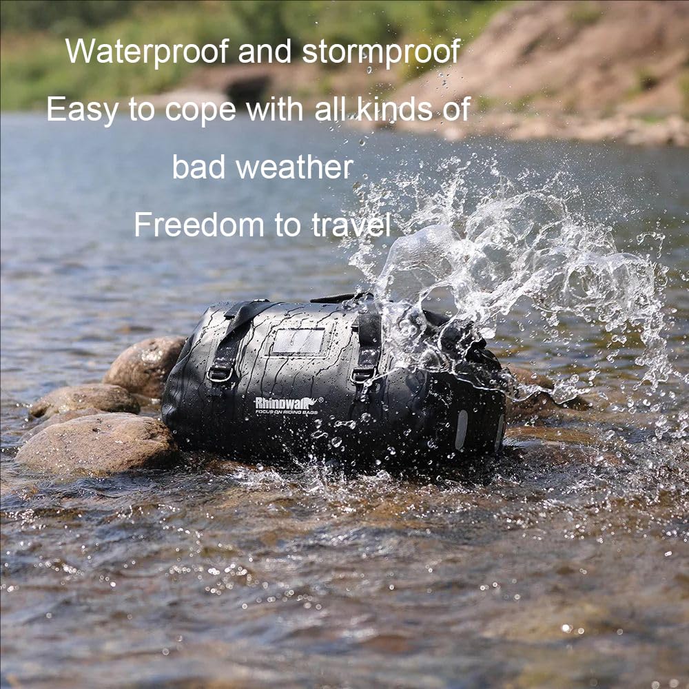 Motorrad Tasche,Motorrad Hecktasche Gepäckrolle,Wasserdicht,Großes Fassungsvermögen 80 Liter,Geeignet Für Motorräder,Wandern,Radfahren,Reisen,Camping,Outdoor,Kajakfahren(Schwarz)