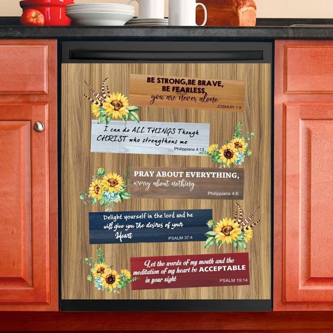 Christian Bible Verses Dishwasher Cover Vinyl Decal