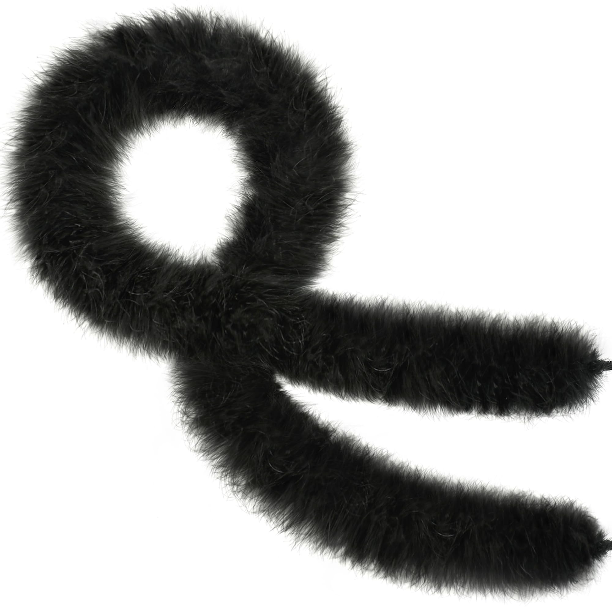 SOGUGOM Black Marabou Feather Boa - 22g 2 Yards Boas for Party Bulk, Wedding, Halloween, Home Holiday Decoration, Black, 2Yards