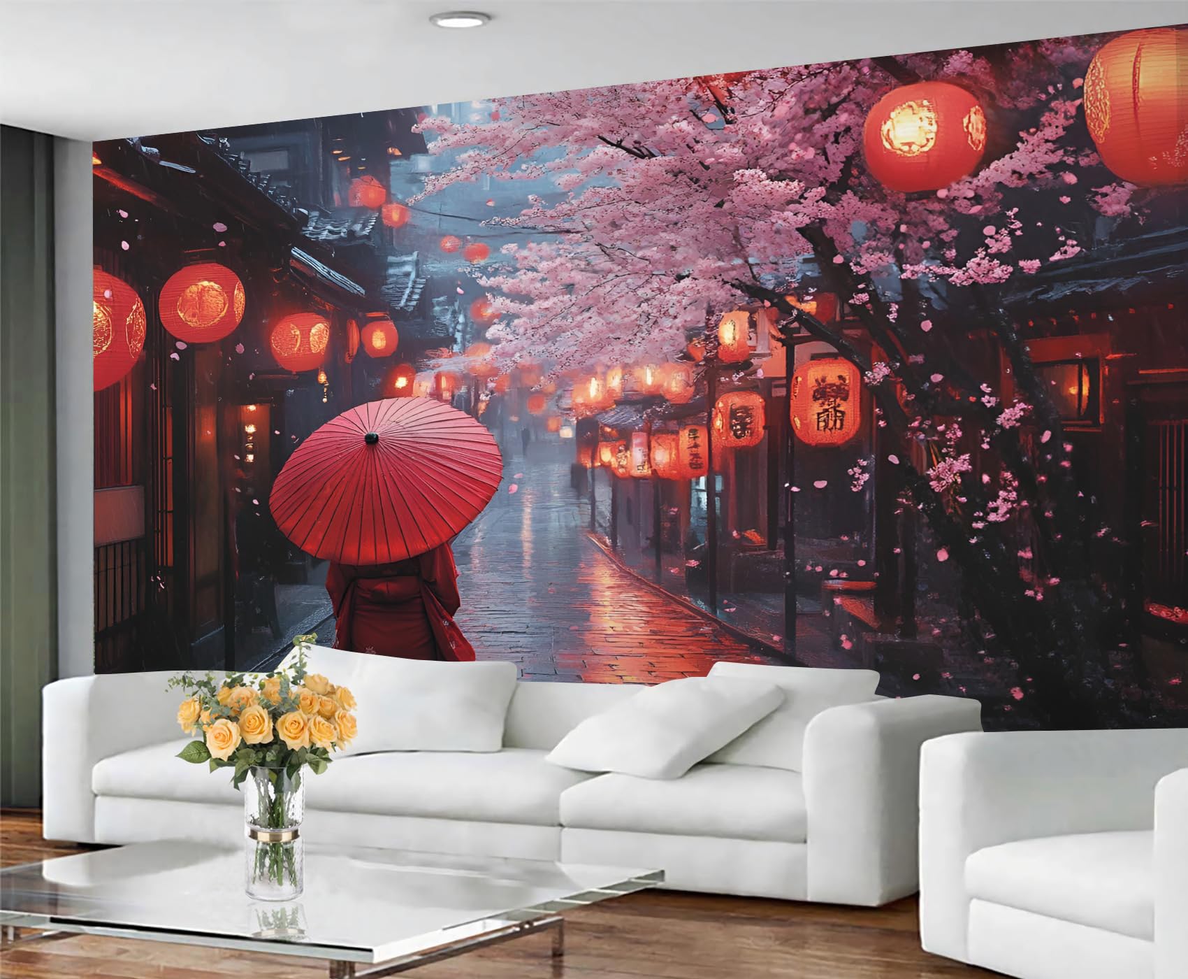 GIVLWF Japanese Wallpaper, Traditional Asian Bedroom Wallpaper, Not Self Adhesive Wall Paper for Living Room, Oriental Wall Mural - Large Home Decor 280x200 cm