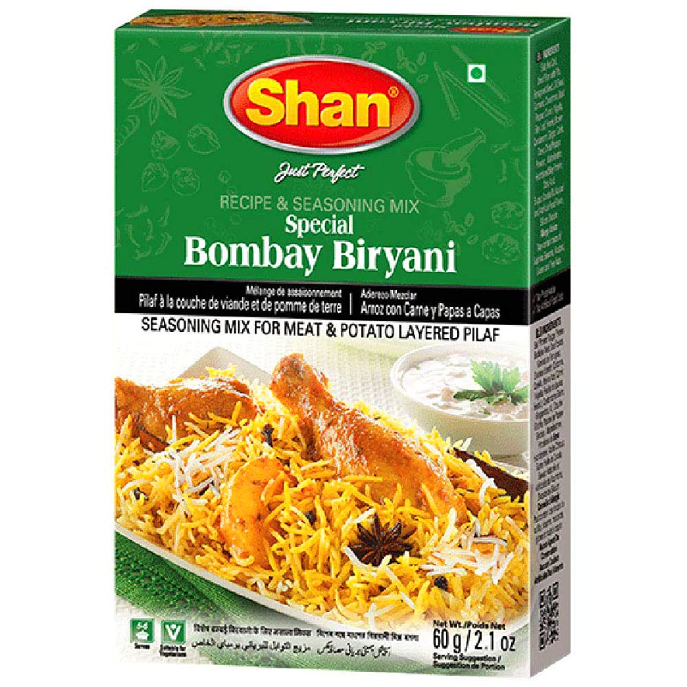 Shan - Bombay Biryani Masala Seasoning Mix, 2.1 oz (Pack of 8)
