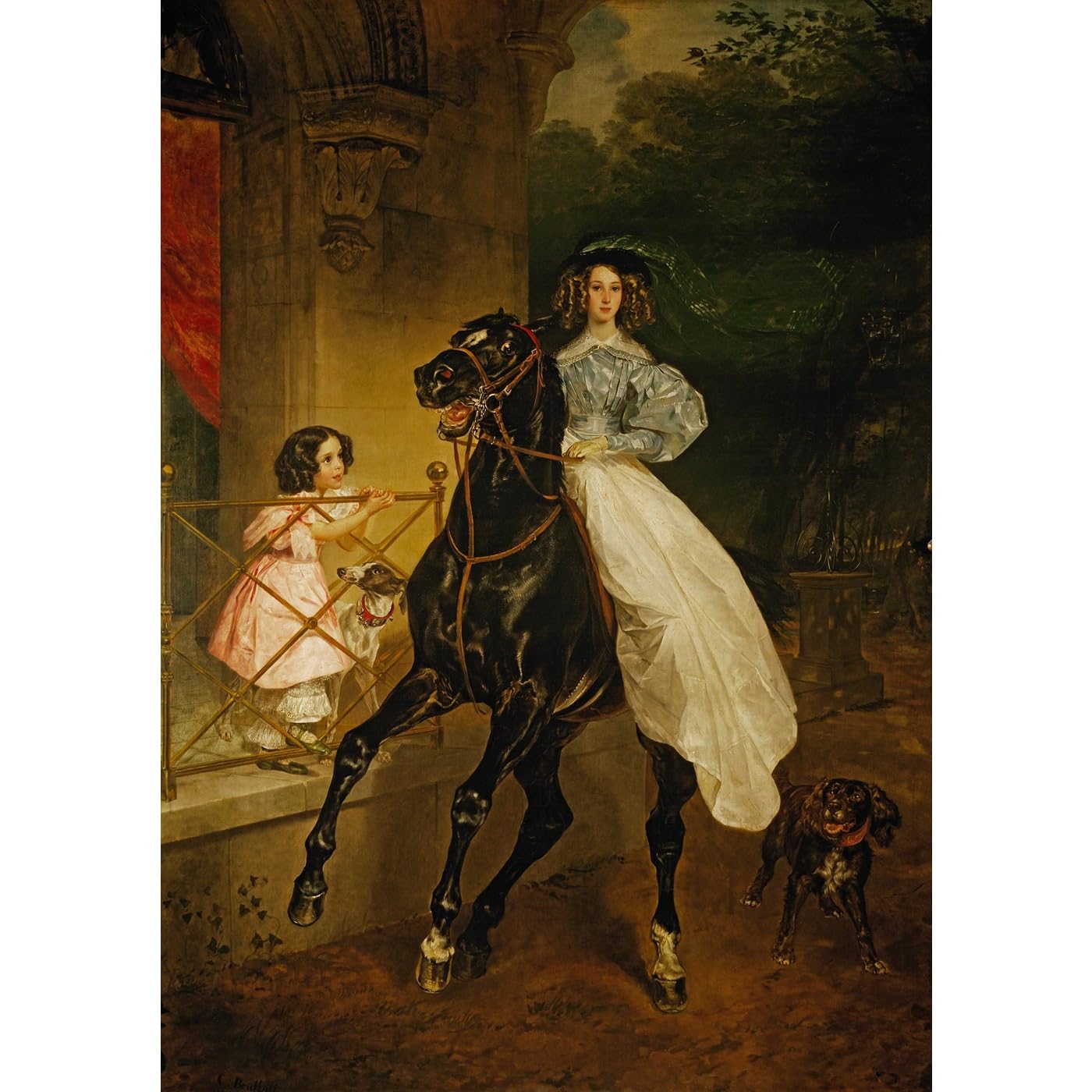 Toile roulée Karl Bryullov Un cavalier décoration murale unique