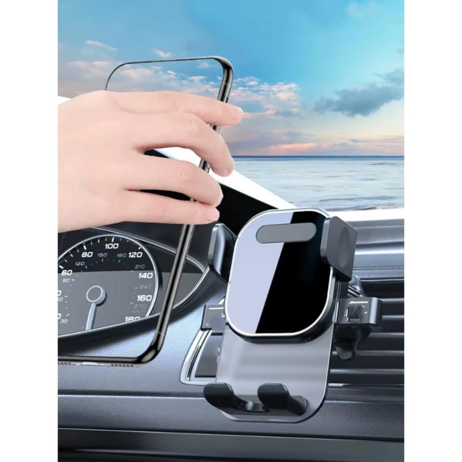 Support Téléphone Portable Grille Aération Voiture Smartphone Automatique