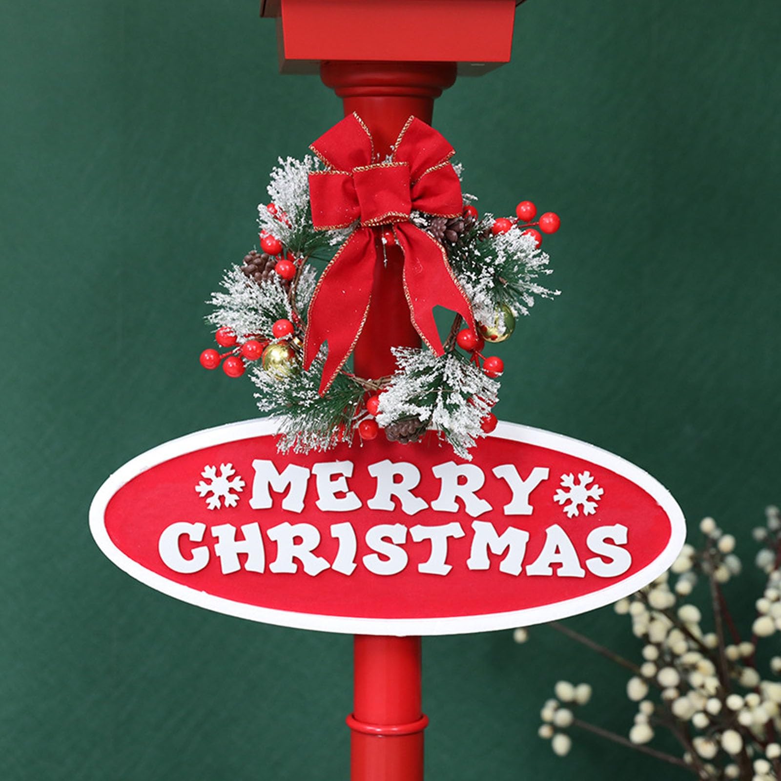 Amazon.co.jp: 街灯 クリスマス街灯 クリスマスの雪の街灯 屋外