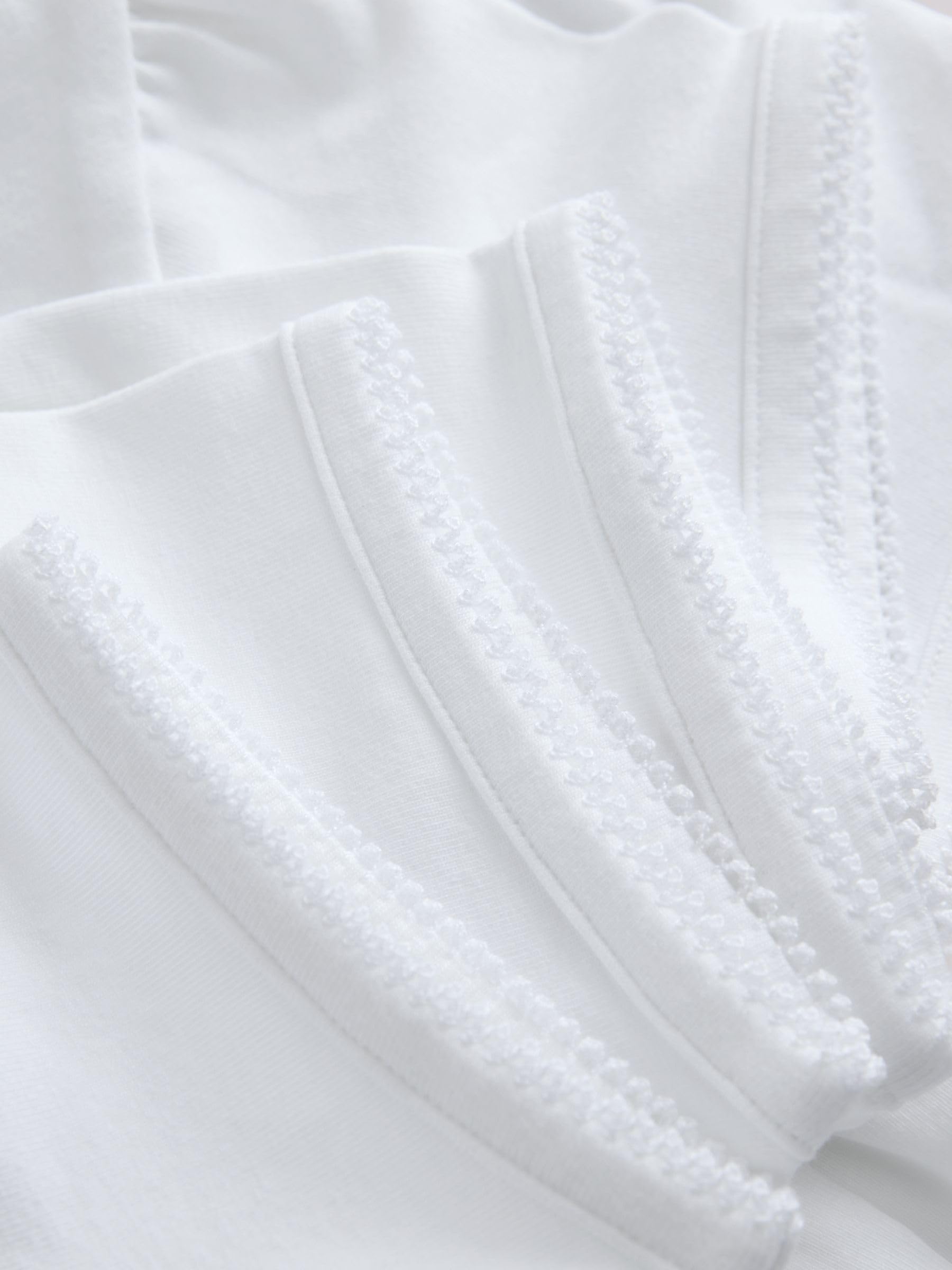 NEXT Mädchen Polo-Oberteile mit Rüschenkragen aus Baumwollstretch, 5er-Pack
