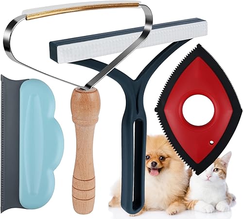 Removedor de pelo de mascotas paquete de 4 removedores de pelo de perro herramienta limpiadora de pelusas rodillo reutilizable para ropa sofá