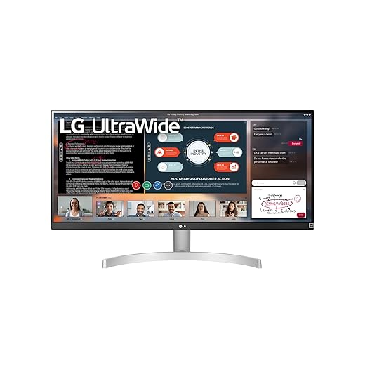LG 29WN600-W 29" 21:9 UltraWide WFHD IPS HDR10 Monitor with FreeSync, Silver