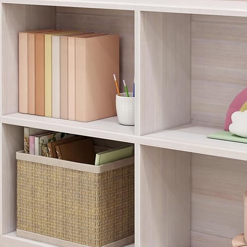 Miniatura 26 de Max & Lily Estantería moderna de 4 estantes, de madera maciza para dormitorio de niños, madera flotante Driftwood,Barnwood Marrón,Blanco