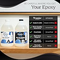 Vista 2 de Cubierta transparente de resina epoxy para mesa de bar, kit de 1 galón