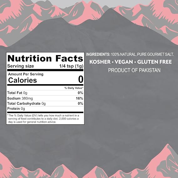 Himalayan Pink Salt, 8 Ounce Bag, Fine Grain Himalayan Salt, All Natural, Kosher, Vegan, Gluten Free, Pure Gourmet Pink Salt, Hampton Distribution