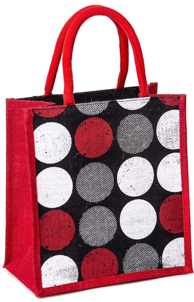 H&B Jute bag for lunch box –bag for tiffin, bags for men, bags for women, bags for kids, jute bags for office, lunch bag, bags for girls – ZIP, BOTTLE HOLDER – Circle (1 Bag - Black) (B08K47KMZM) Amazon Price History, Amazon Price Tracker