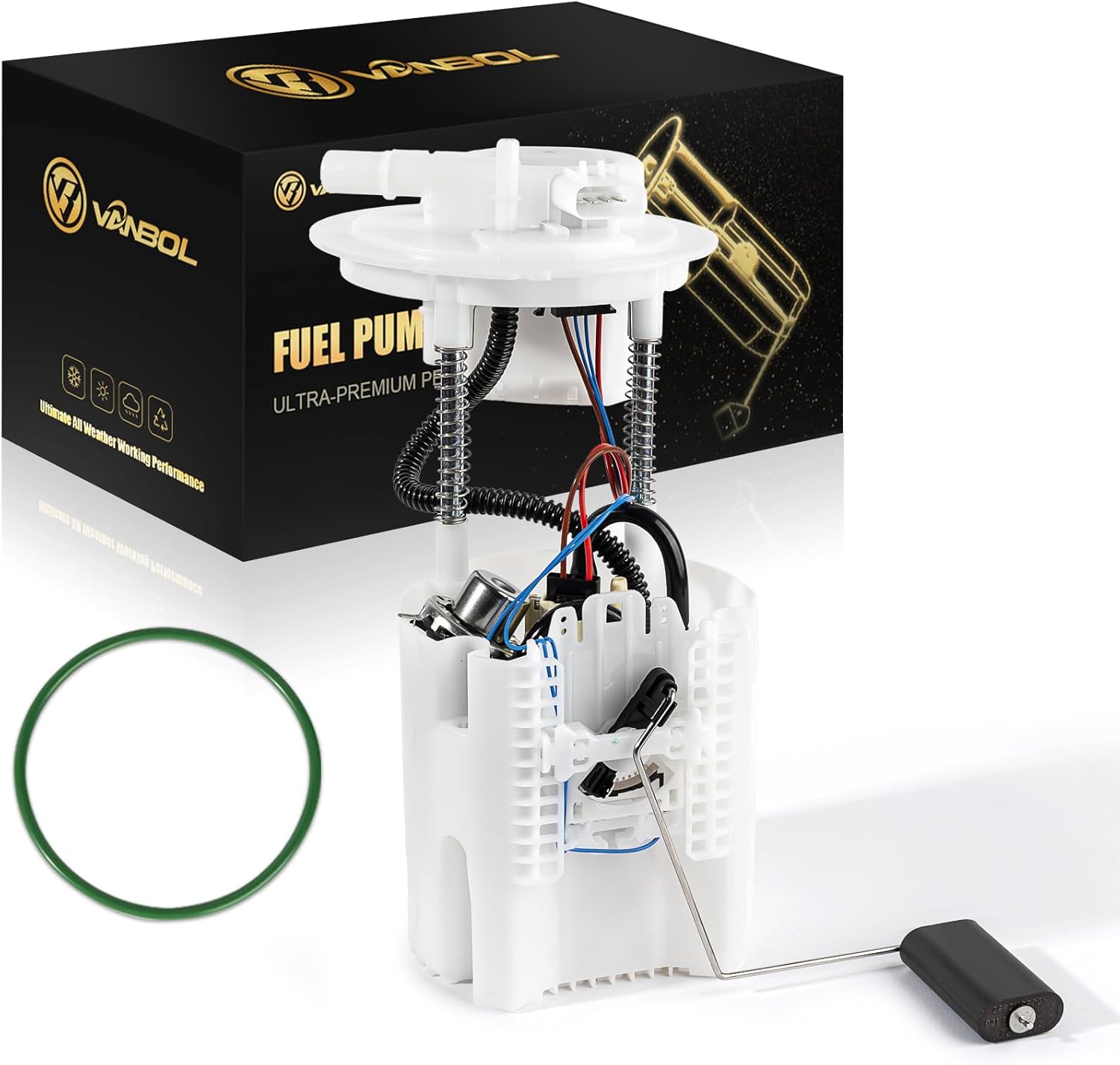 Electric Fuel Pump Assembly Compatible with 2015-2016 Chrysler 200 2013-2016 Dodge Dart 2014-2016 Jeep Cherokee L4 2.0L 2.4L Gas Replace E7280M P77057M VANBOL0133 with Sending Unit O-ring