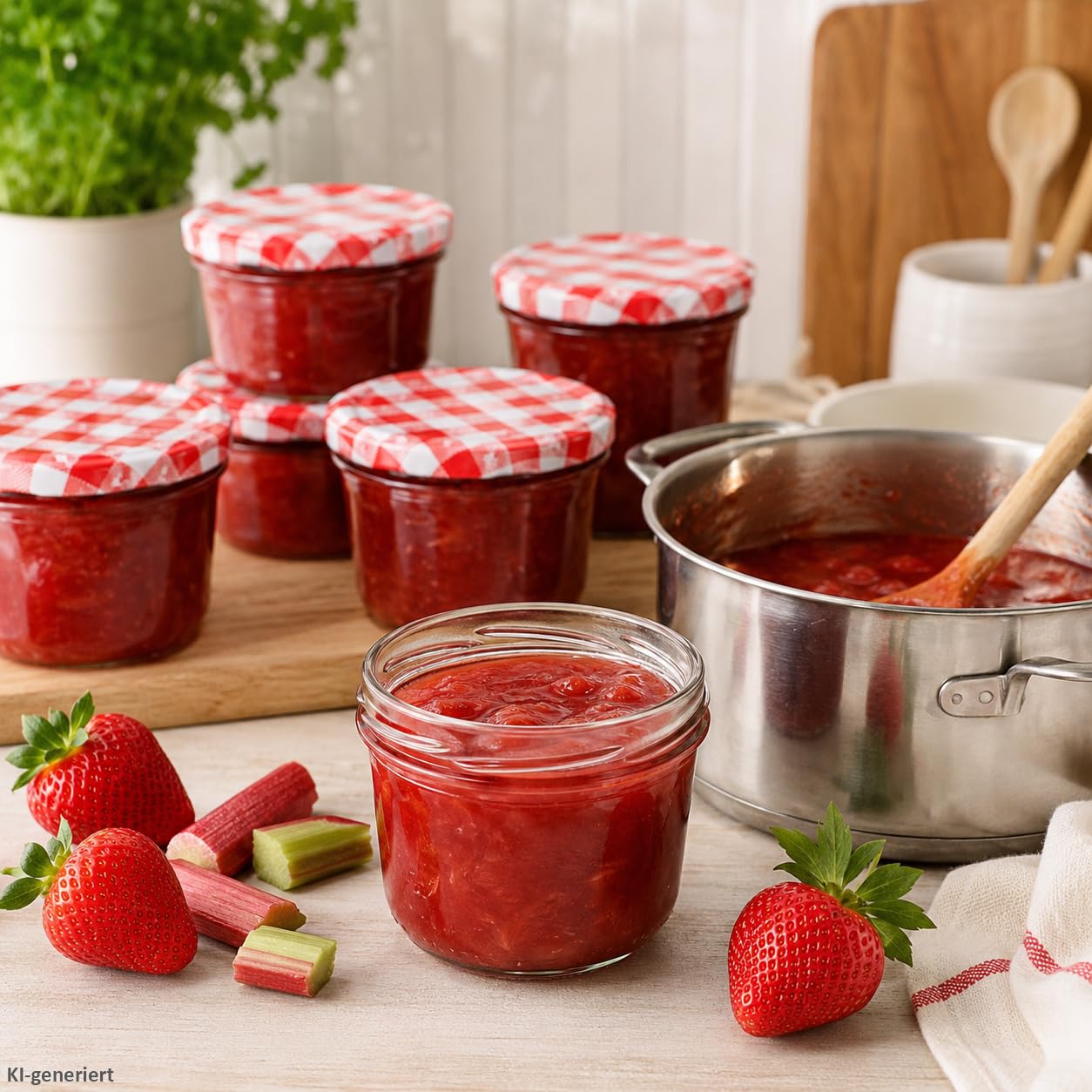 MamboCat Lot de 100 bocaux en verre avec couvercle TO 82 à carreaux Rouge 230 ml Livre de recettes de Diamant-Zucker (français non garanti)