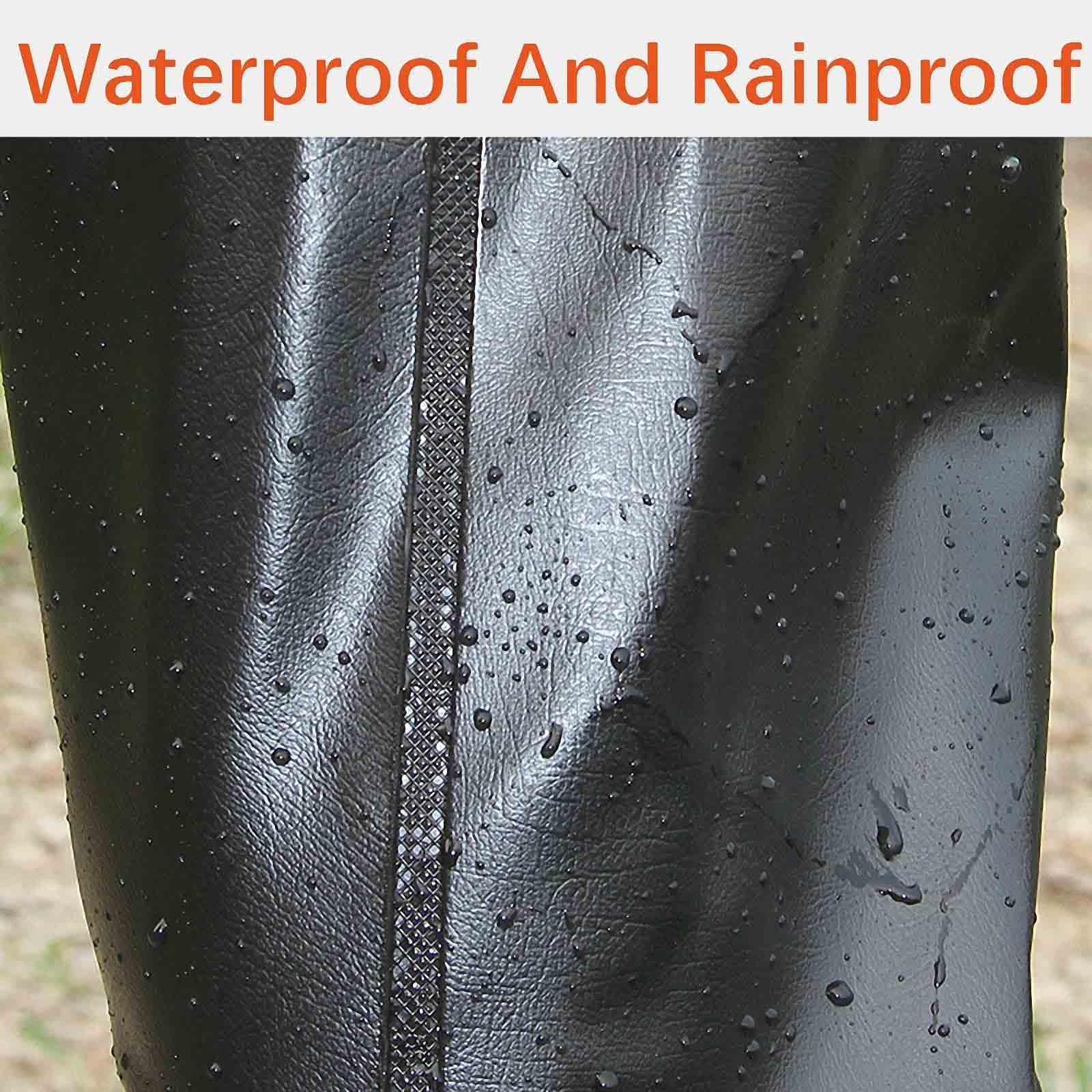 Wasserdichter Overall mit Langen Ärmeln, Wathose mit Kapuze, mit Gummistiefeln und Handschuhen, Geeignet für Kaltwasserangeln und Outdoor-Aktivitäten,003,47
