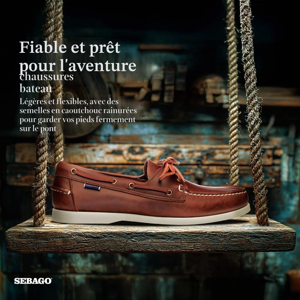 Sebago Docksides Portland Waxed, Chaussures Bateau Homme