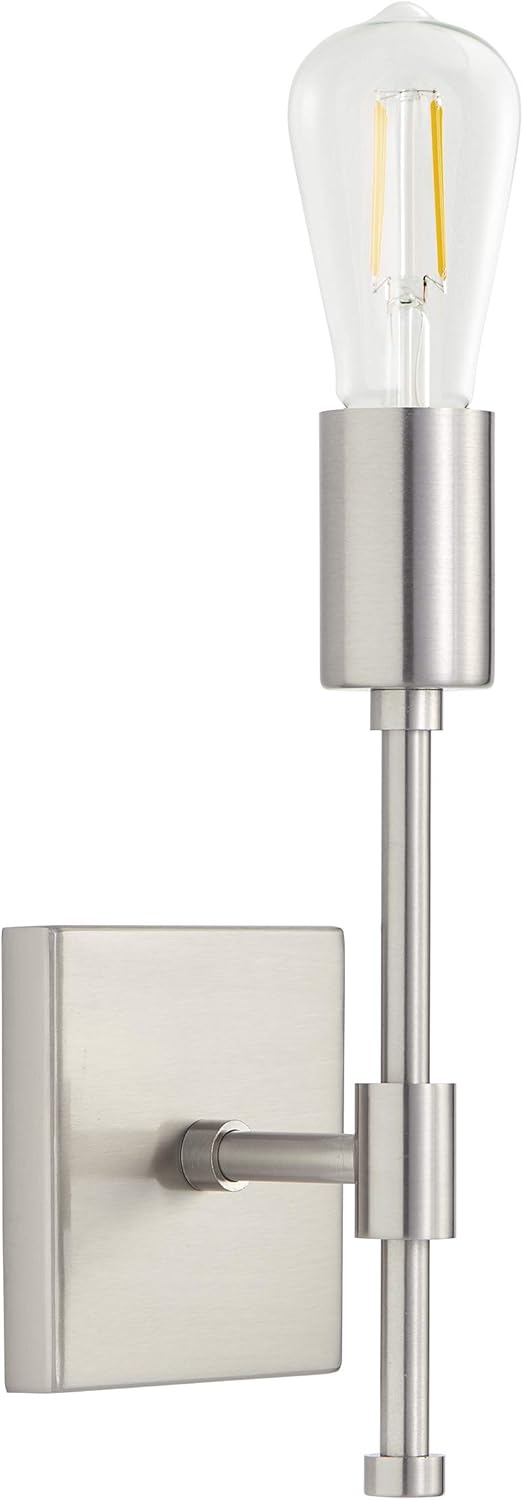 Linea di Liara Berbella 2-Light Matte Black Bathroom Vanity Light Fixtures Modern Wall Sconces Lighting Fixture Wall Lights for Hallway and Bedroom Sconces with Two LED Bulbs Included, UL Listed