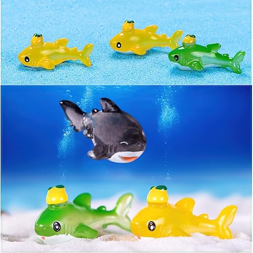 Miniatura 4 de 20 mini figuras de océano, mini figuras de resina con temática oceánica, adornos de acuario, pequeños animales de resina de micropaisaje para