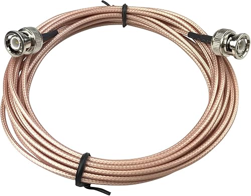 Vanxse RG316 BNC Male to BNC Male Video Cable 5 Meters 15 Feet