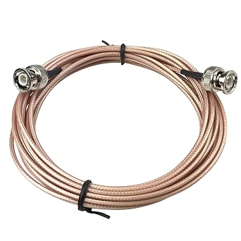 RG316 Coaxial Coax BNC Male to BNC Male Video Cable for AHD SDI CVI CVBS Security CCTV Camera DVR Surveillance System BMCC Video Output 5 Meters 15 Feet