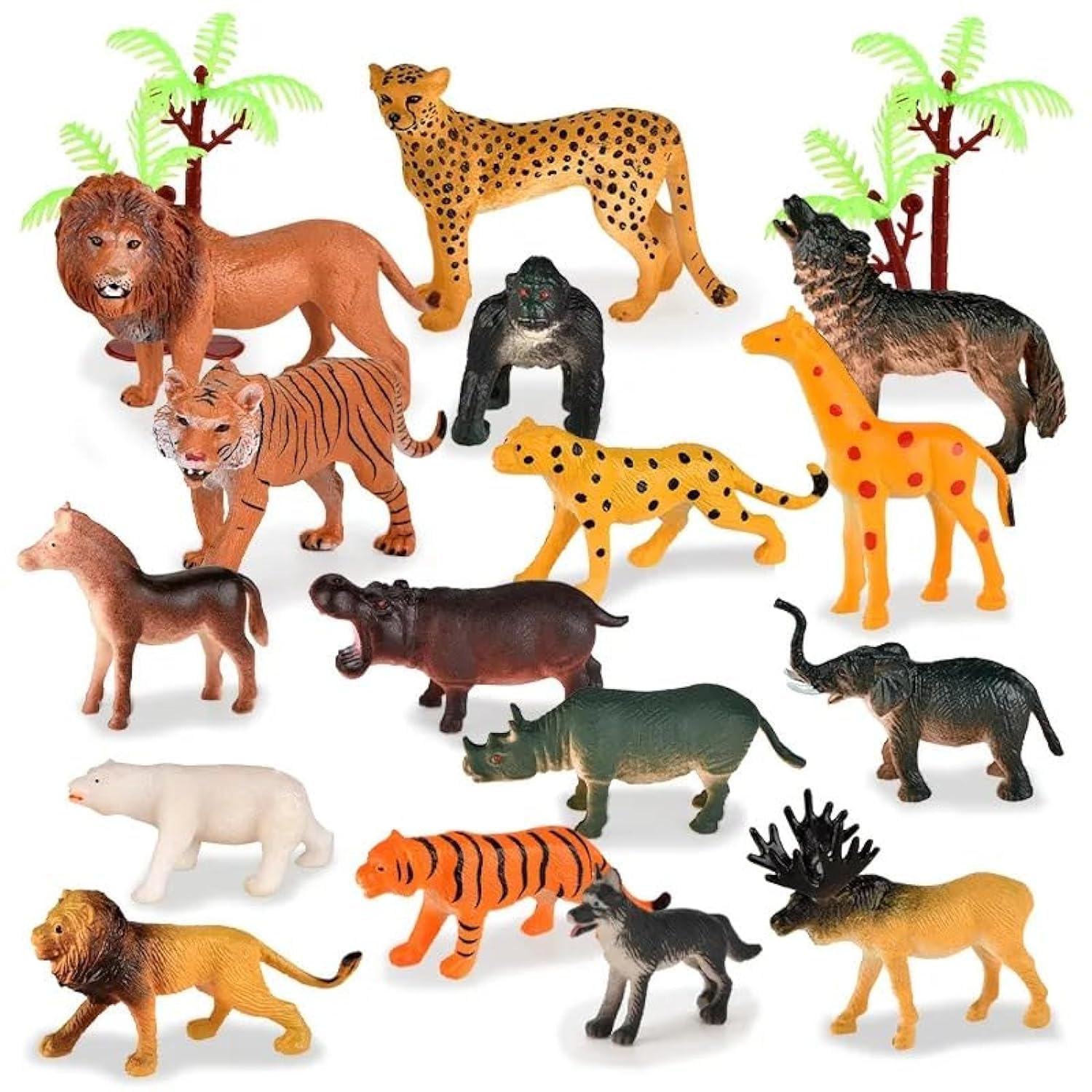 Animal Toys And 3D Animals Stickers 150pcs For Kids Safari, Zoo, Jungle, Farm, Desert, Ocean Animals, Birds, Accessories