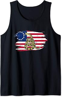 Don't Tread Patriot On Me Gadsden Snake Flag Tank Top