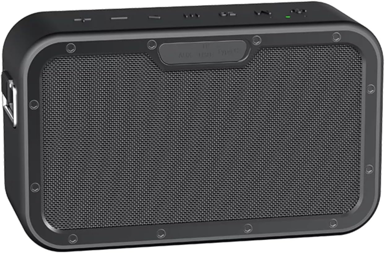 Rear view of the XDOBO 1983 MAX Bluetooth Portable Speaker, showing the covered port panel.