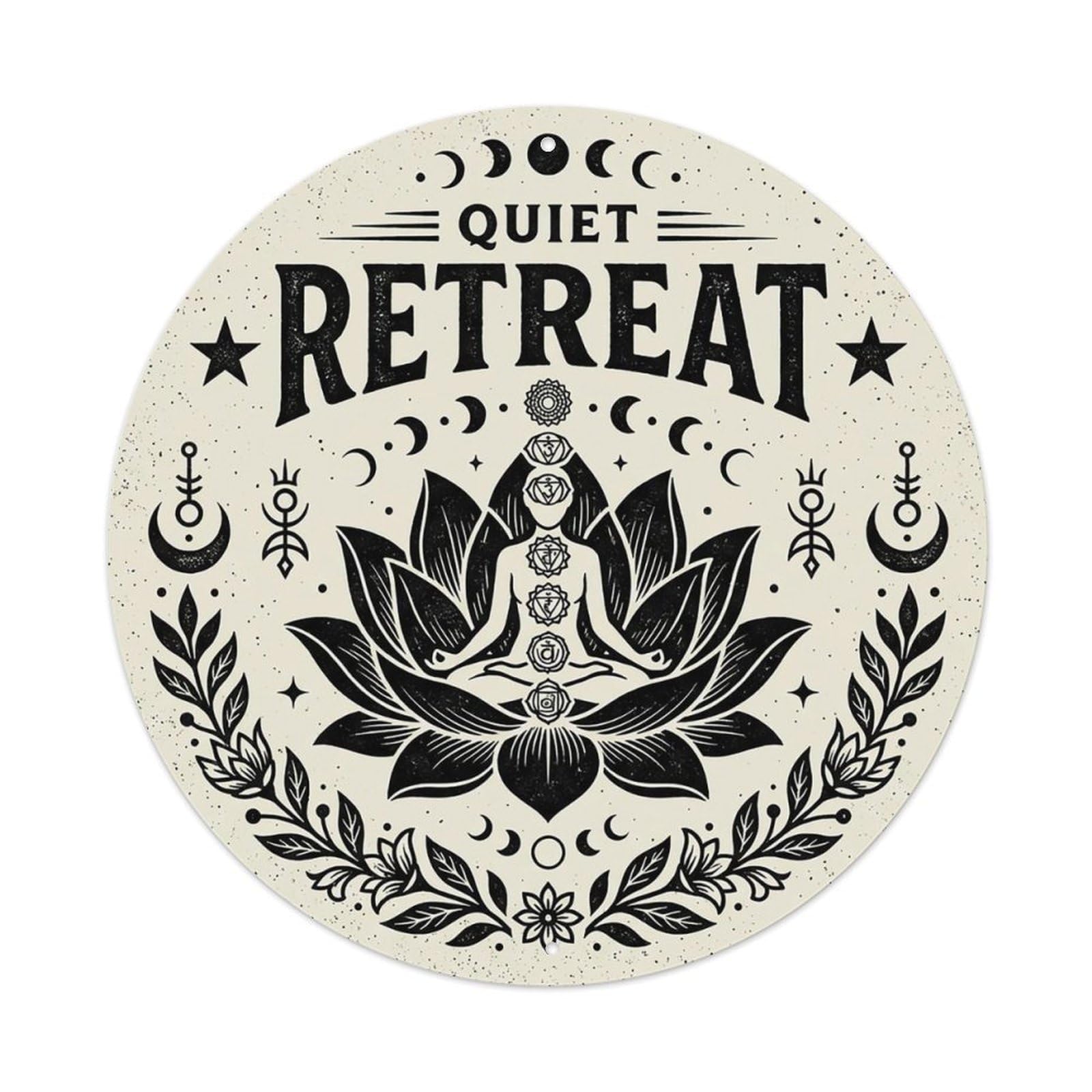 Zen Flower Meditation Den Retreat Metal Tin Sign