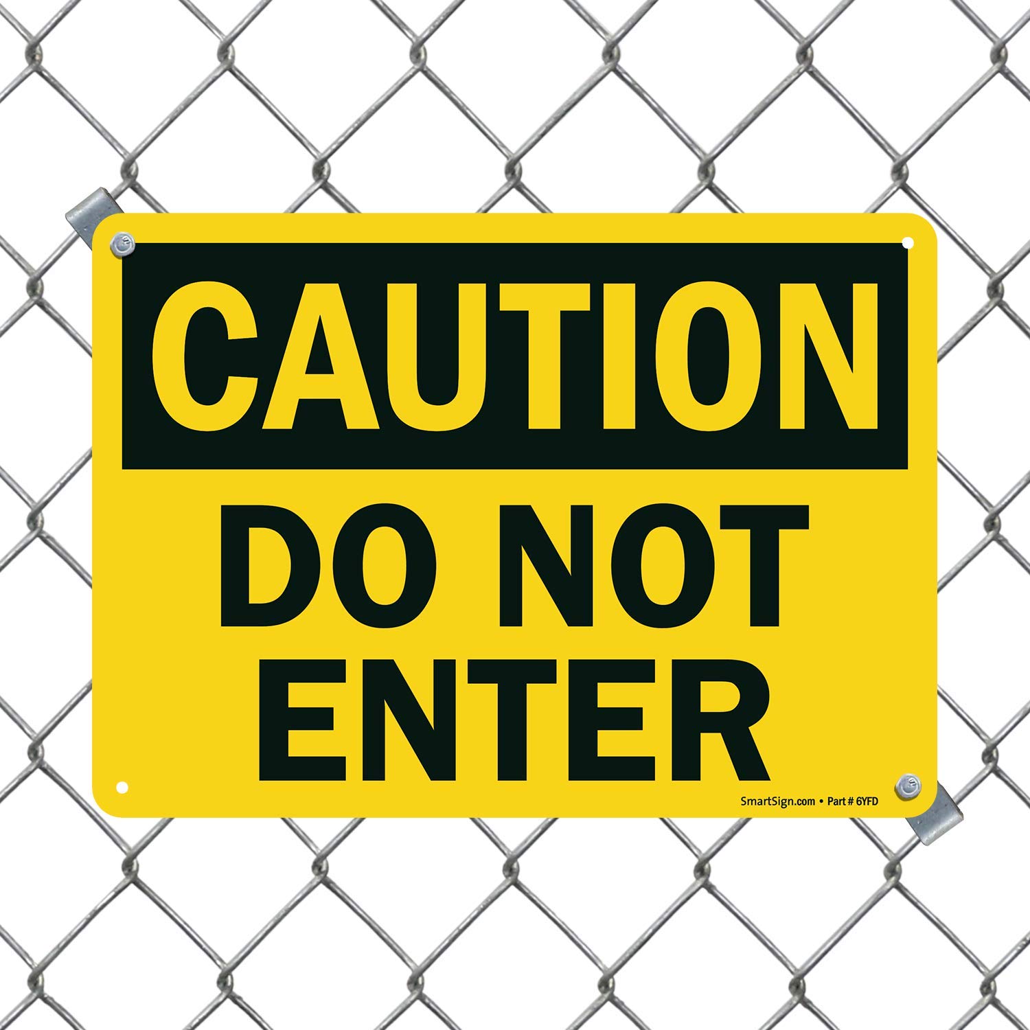 SmartSign "Caution - Do Not Enter" Sign | 10" x 14" Plastic — Amazon image 3