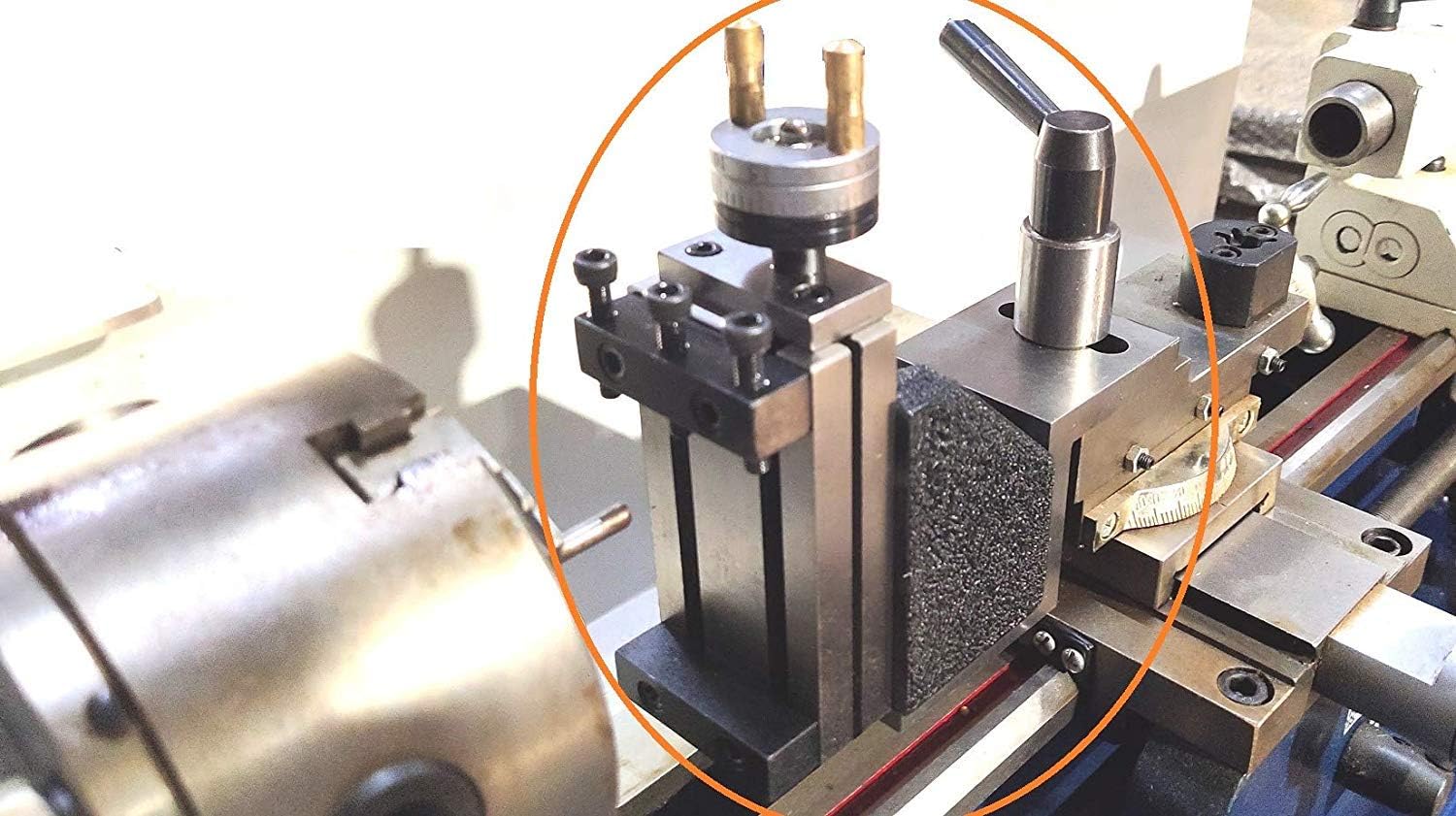 Mini Vertical Milling Slide Mounted on Z Type Caste Iron Angle Plate -Direct Fit for Mini Lathes