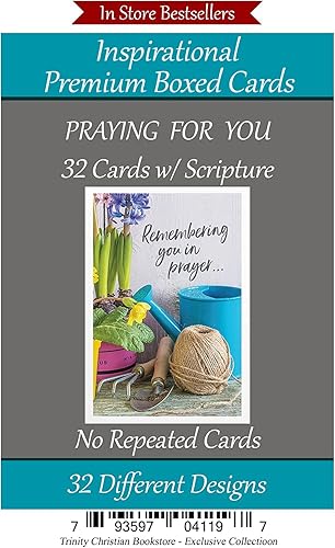 Tarjetas de oración por ti, sin diseños repetidos, 32 tarjetas y diseños, surtido de tarjetas de felicitación cristianasreligiosas, escritura en