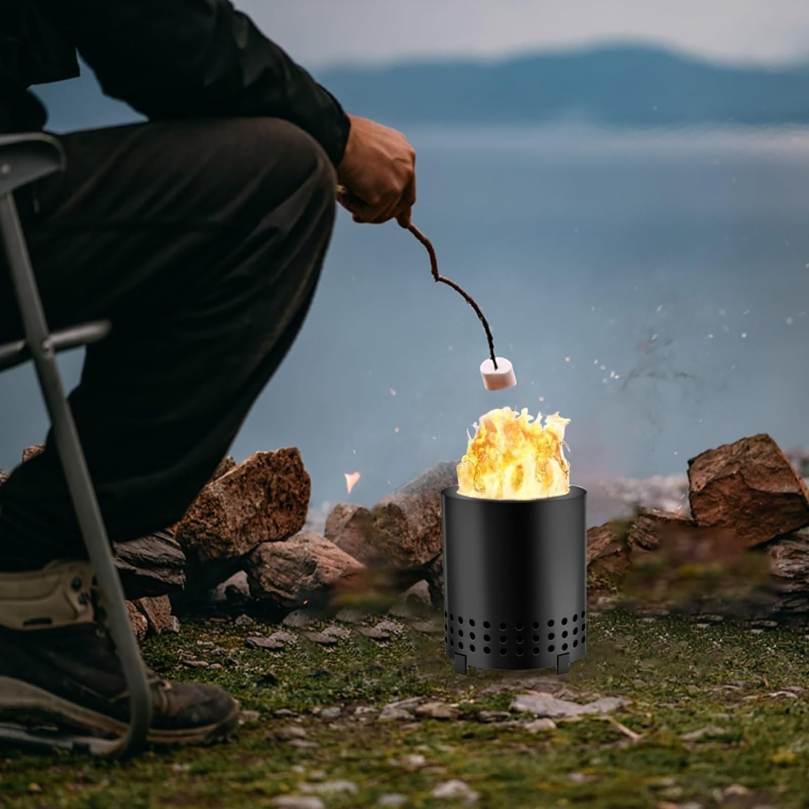 Mophorn Stufa A Legna, Stufa Da Tenda In Acciaio Inossidabile Da 86 Pollici Portatile Con Tubi Di Camino E Guanti 1646 Pollici Di Spazio Per Cucinare E Riscaldare Allaperto 8 Tubi 85615326 - 8