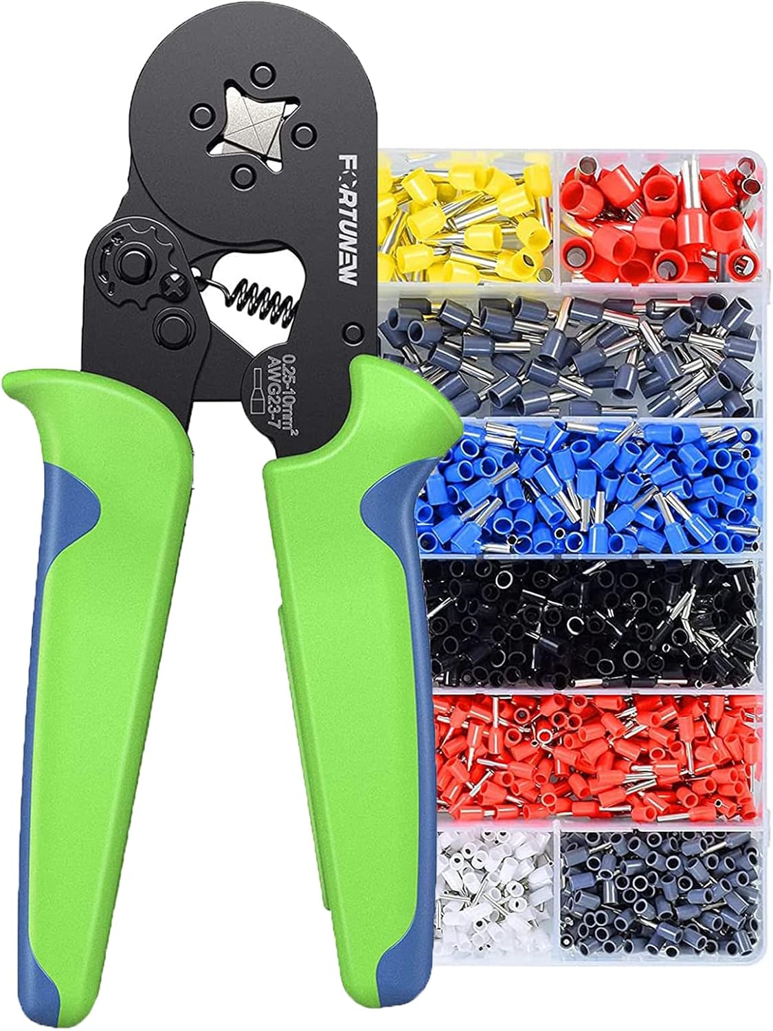 FORTUNEW® Ferrule Crimping Tool Kit, Selfadjustable Wire Crimping Tool