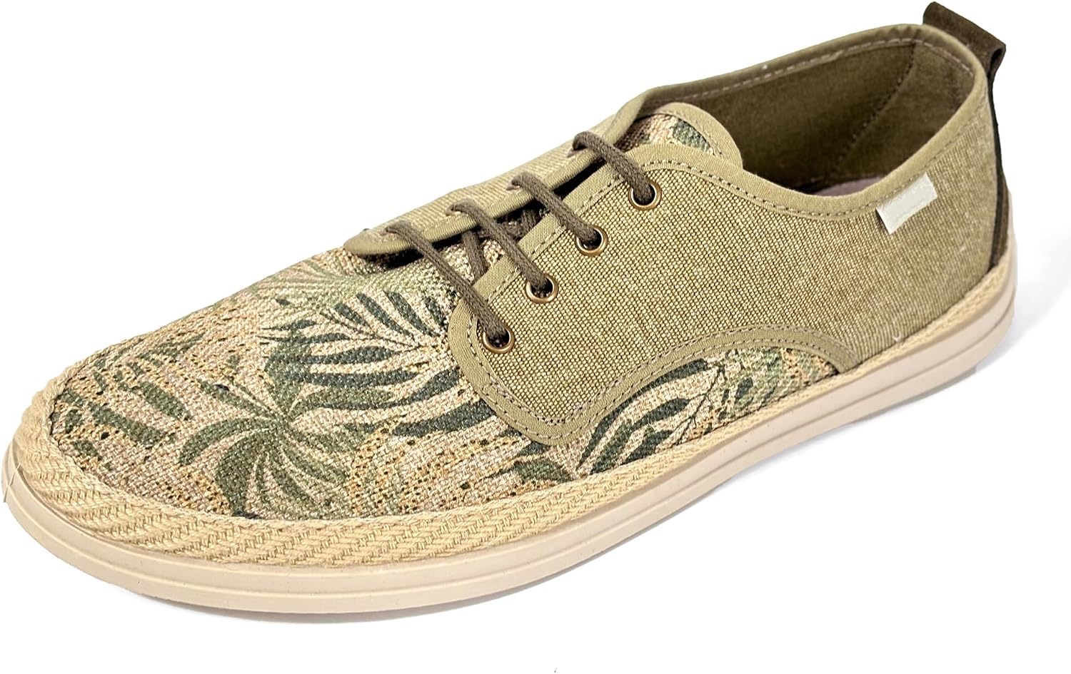 JOMIX Męskie płócienne espadryle ze sznurowadłami oddychające męskie letnie buty lekkie trampki na co dzień z gumową podeszwą Made in Hiszpania