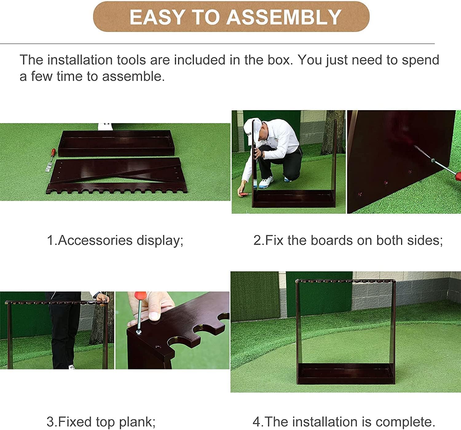 Golf Club Display Rack, 80.5 cm High Golf Club Organizer, Golf Putter Rack Golf Club Storage Rack, Can Hold 13 Golf Clubs