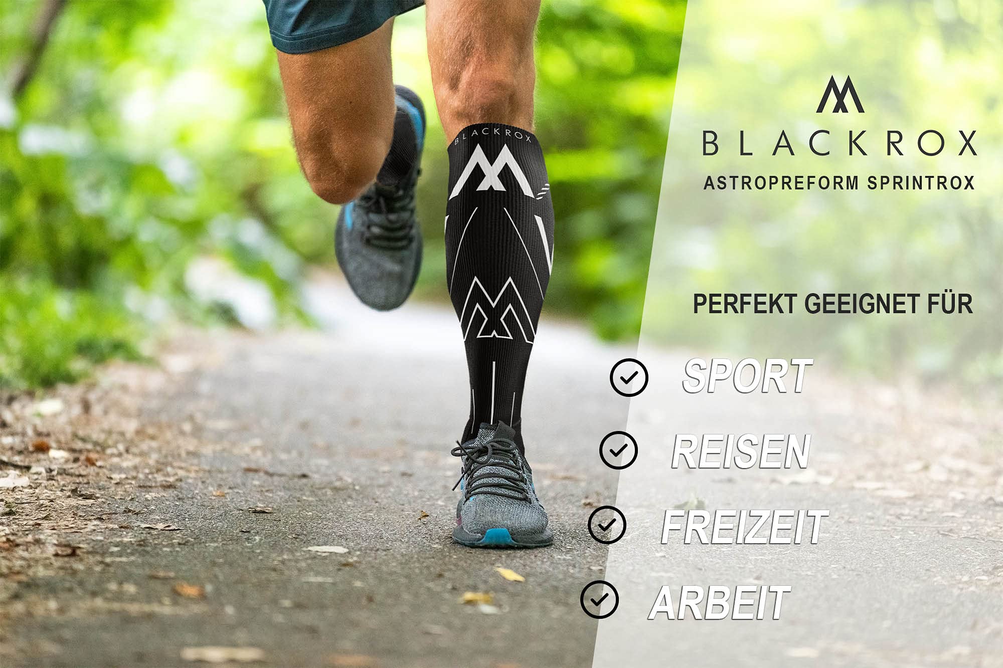 BLACKROX Calcetines de compresión deportivos, astropreforma, calcetines de compresión, calcetines de compresión deportivos, calcetines para correr, fútbol, mujeres, hombres