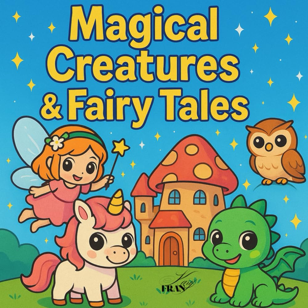 Magical Creatures & Fairy Tales: Kawaii Fantasy Coloring Book for Adults & Teens: Cute and Cozy Unicorns, Dragons, Fairies & Storybook Scenes for ... and Relaxation (Kawaii Cozy Coloring Series)