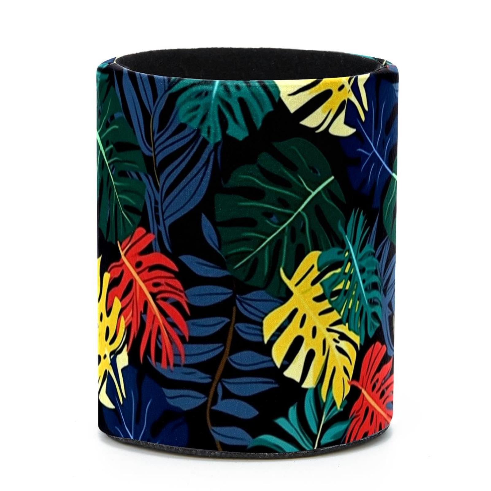 VAPOKF Round Pencil Holders for Desk, Tropical Palm Pen Holders Pen Pot Makeup Brushes Storage Desktop Stationery Supplies Organiser for Home Office