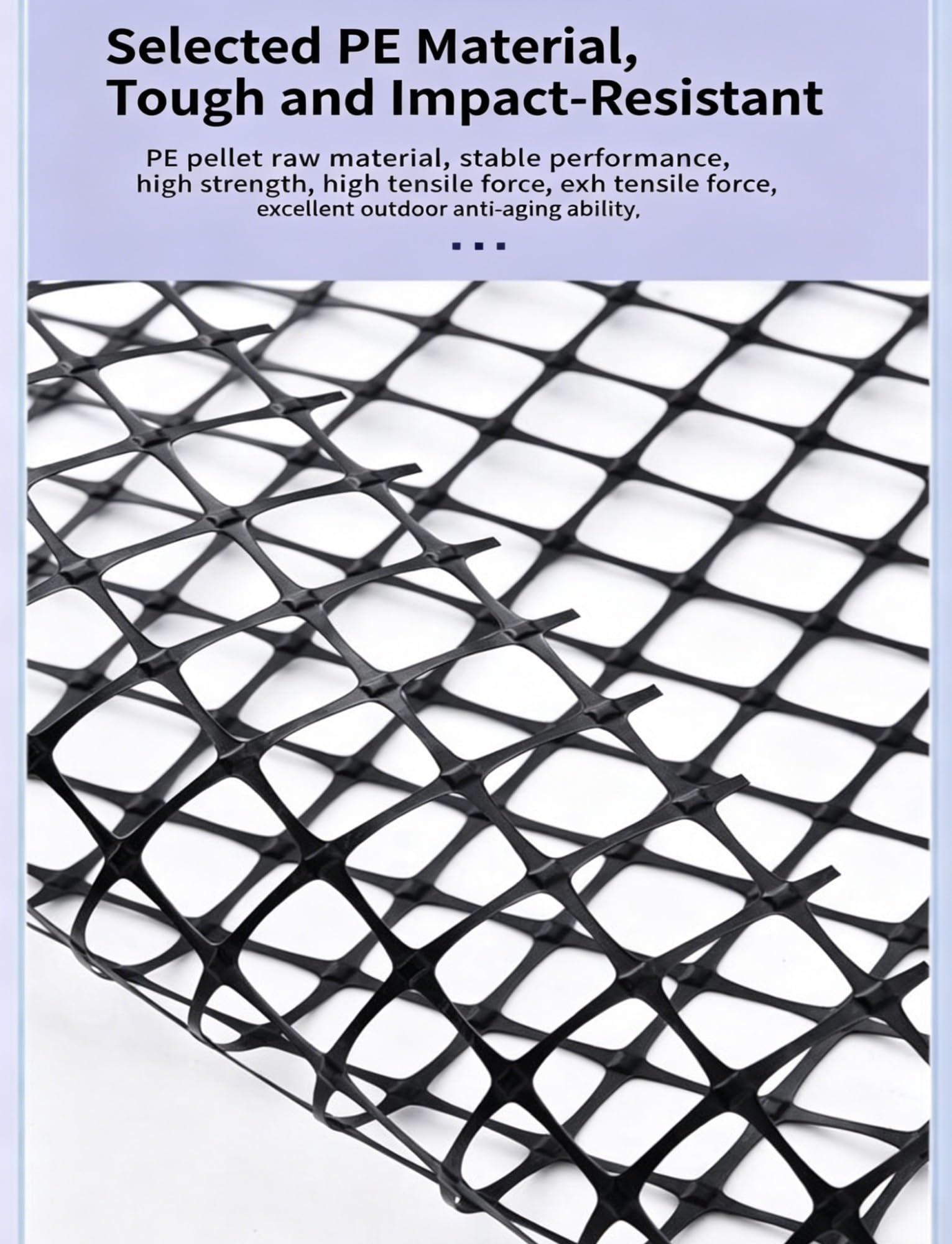 Rollo de valla de plástico resistente para aves de corral, 50 m de longitud, 1,8 m de altura, 2,5 mm de grosor, ideal para corrales de pollos, corrales de patos, protección de huertos