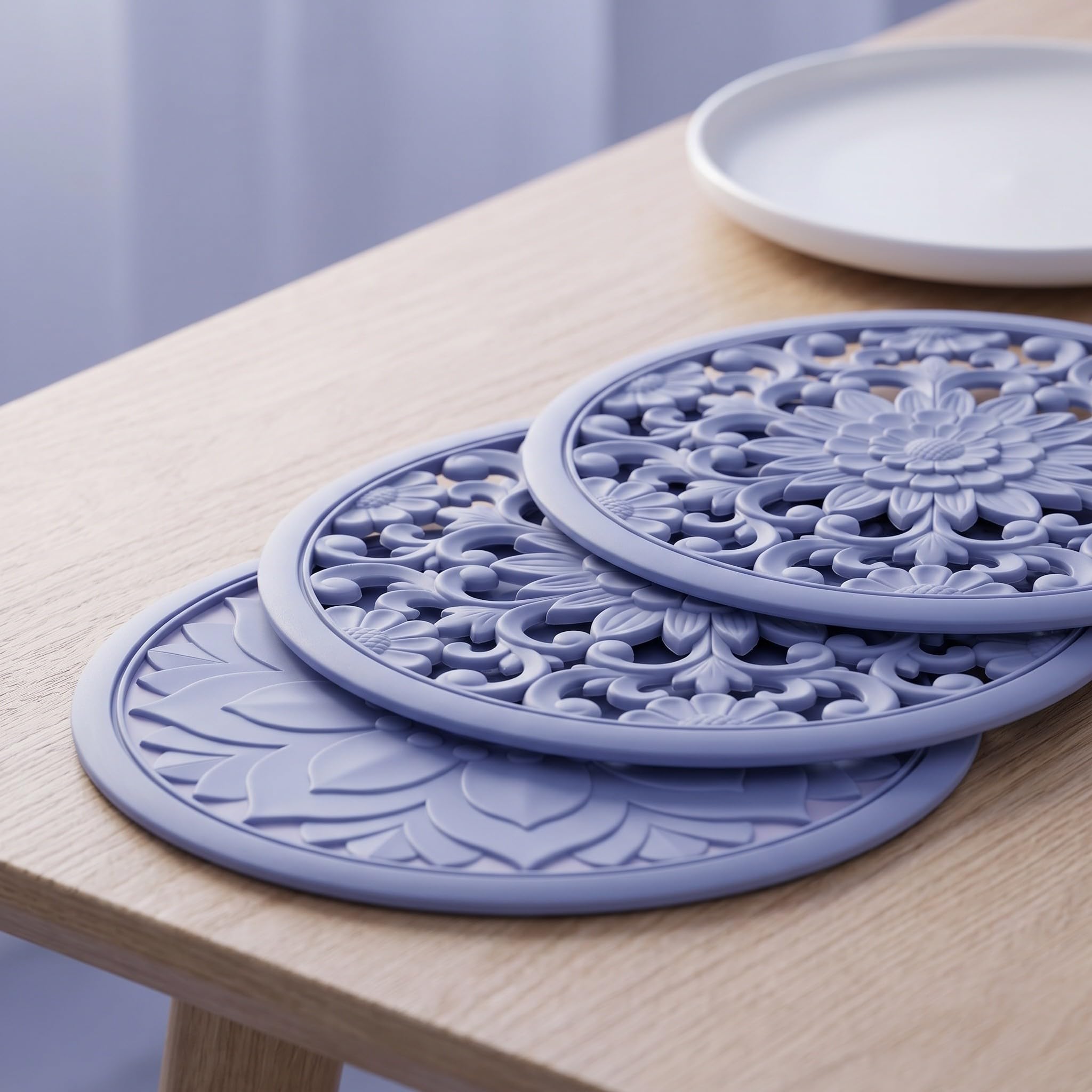 3 sottopentola in silicone, antiaderenti, da 7,87"
