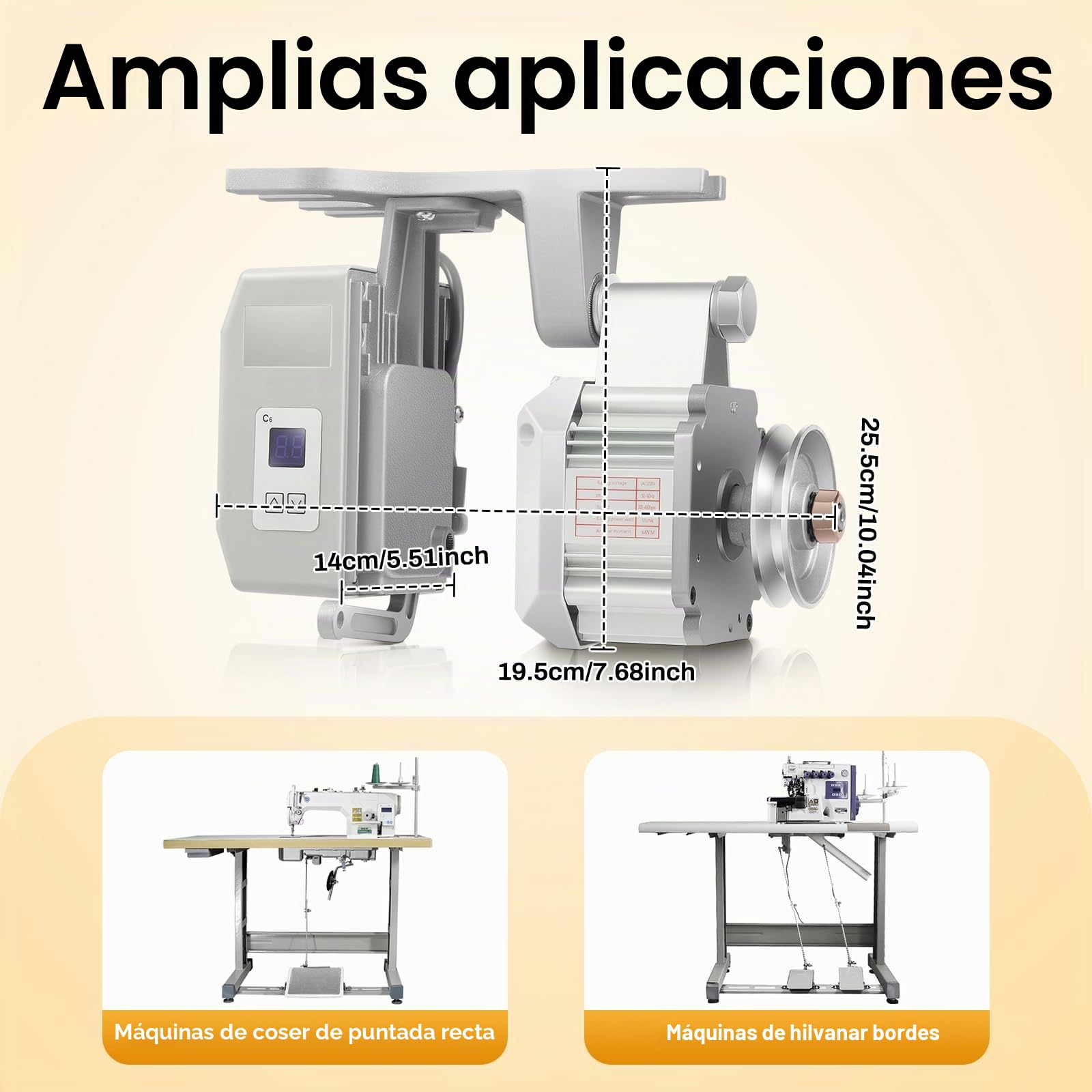 Servo motor de 550 W, ahorro de energía, 220 V, servomotor eléctrico sin escobillas, motor de máquina de coser industrial, velocidad nominal: 3000 rpm