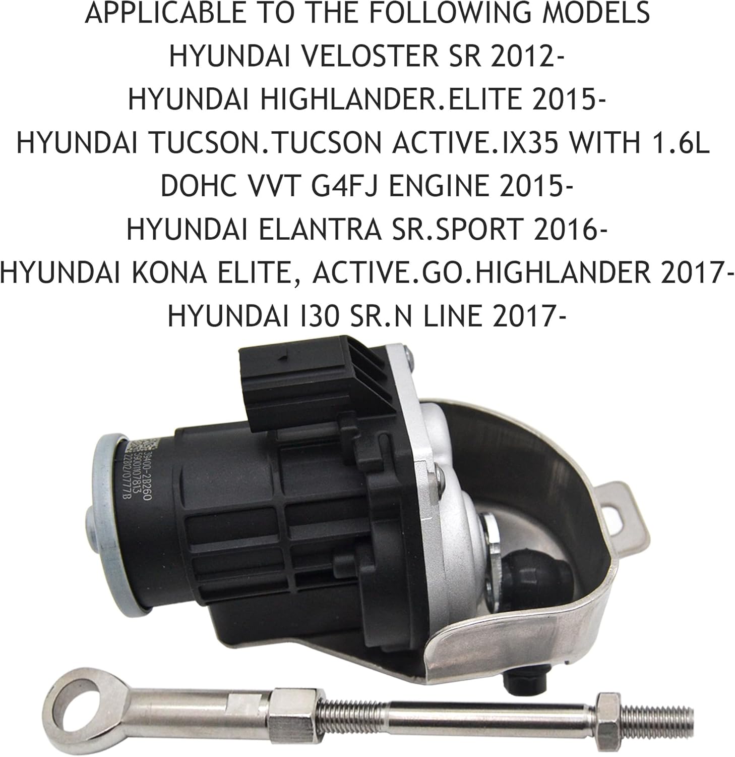 Car Turbo Actuator Solenoid Valve 39400-2B260 Compatible With Hyundai Tucson 1.6L G4FJ