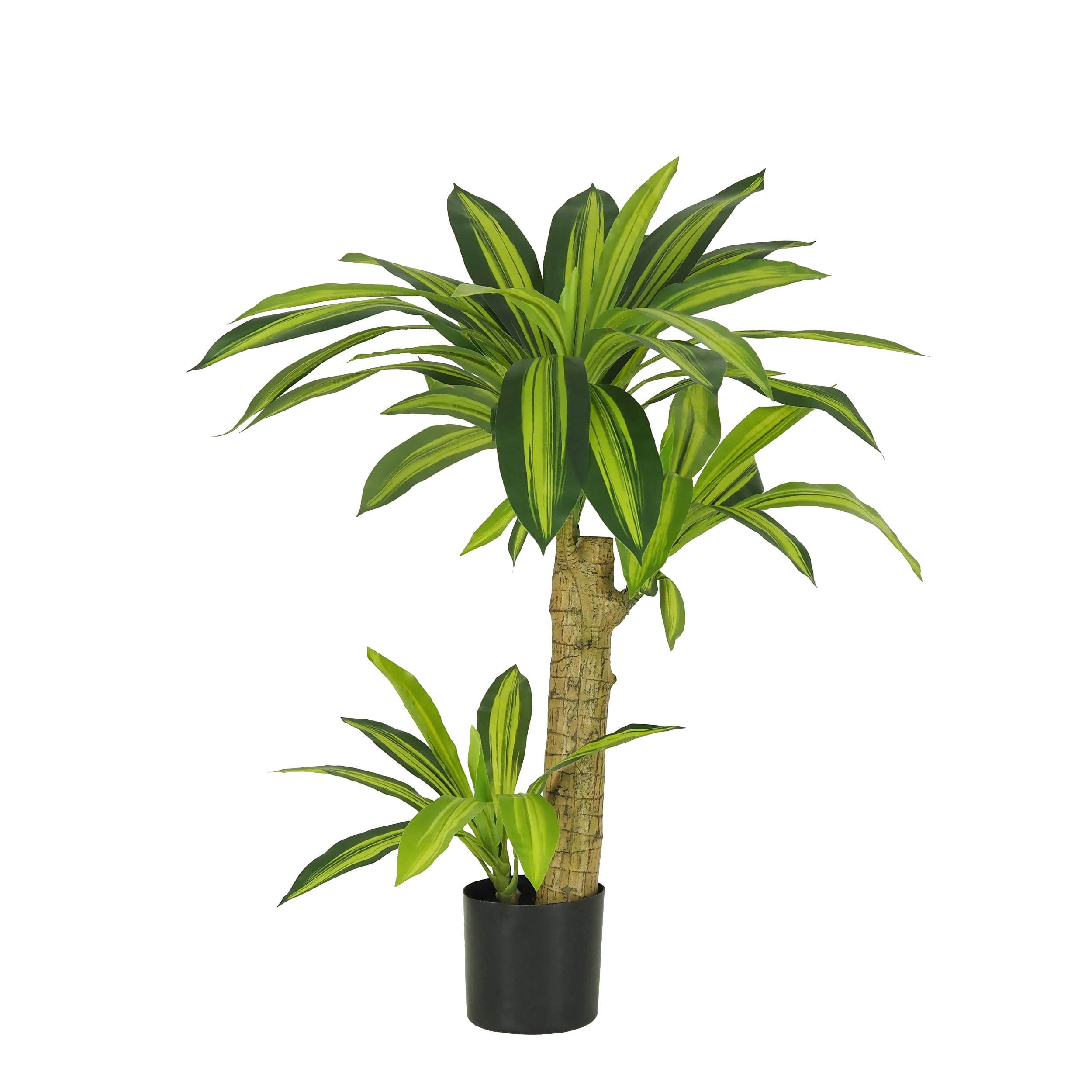 LIGNE DÉCO - Dracena Artificiel - Décoratif - Élégant - Tendance Déco - Durable - Entretien Facile - Plante Artificielle Intérieur - Plastique - 80cm