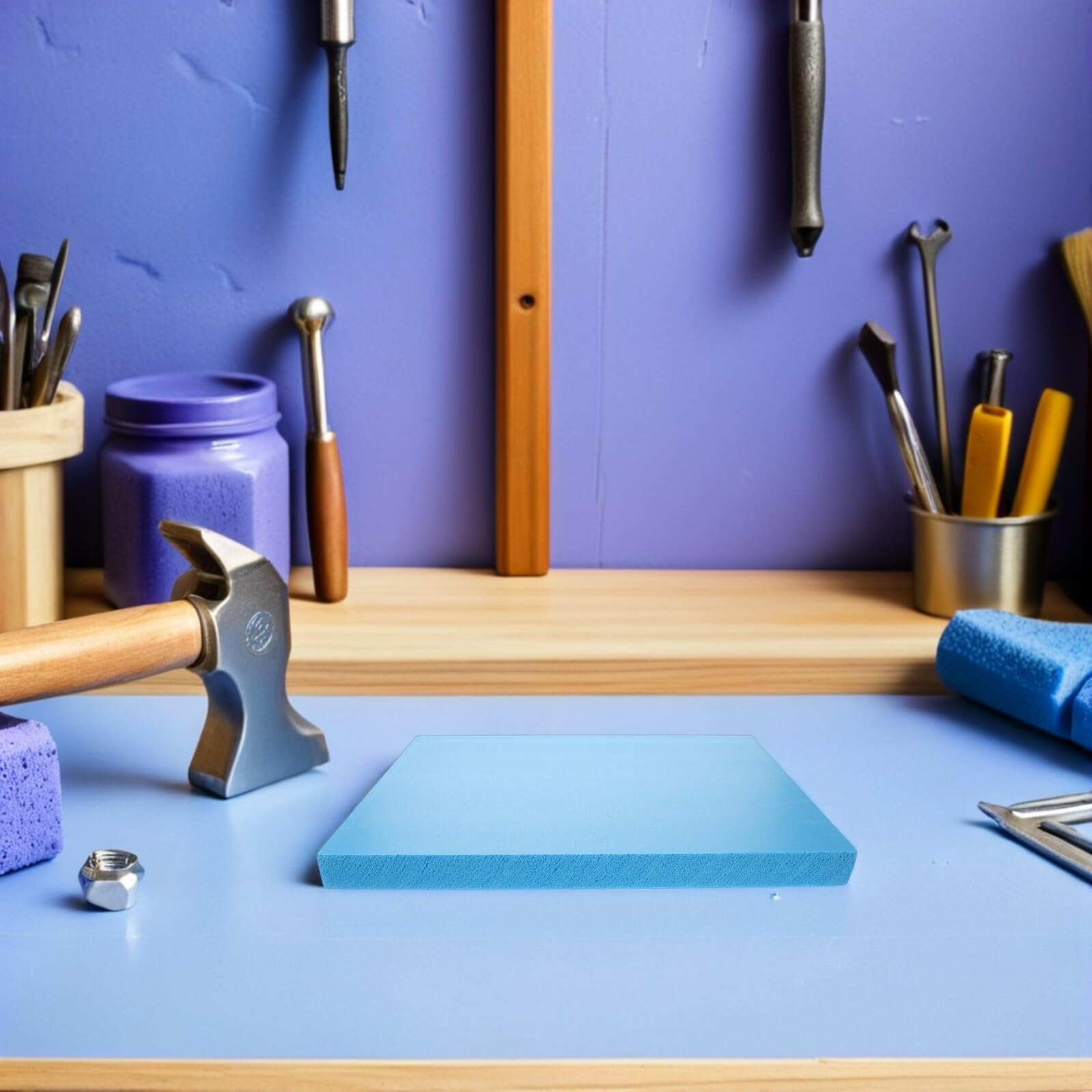 Gatuida Láminas de Espuma de Alta Densidad para Manualidades 30X40X3 CM 3 Piezas Base Estable para Dioramas Maquetas y Composiciones Decorativas Material Ligero para Proyectos DIY
