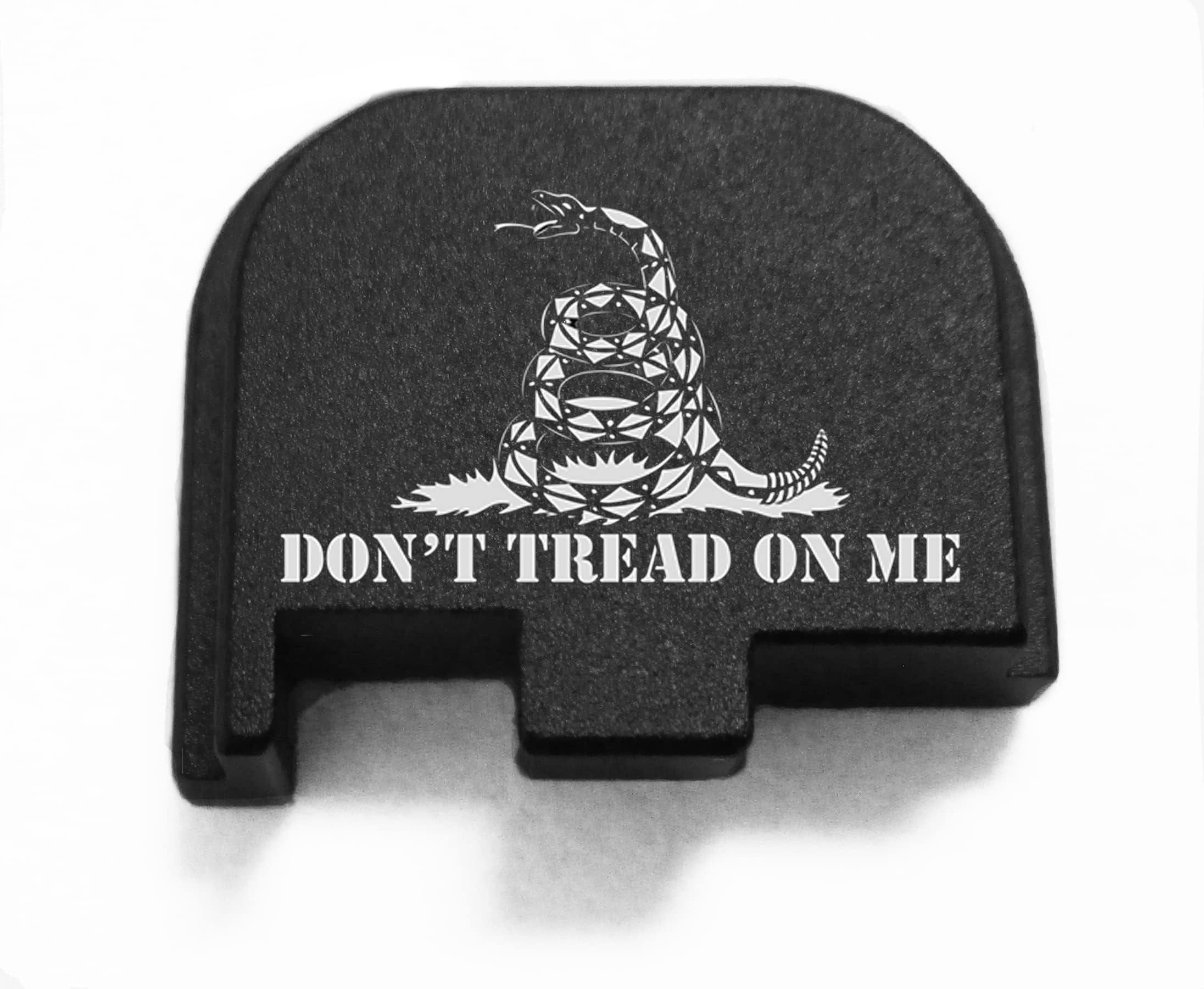 BASTION Laser Engraved Butt Plate, Rear Slide Cover Back Plate for Glock G43, G43X, and G48 9mm ONLY - Don't Tread ON ME