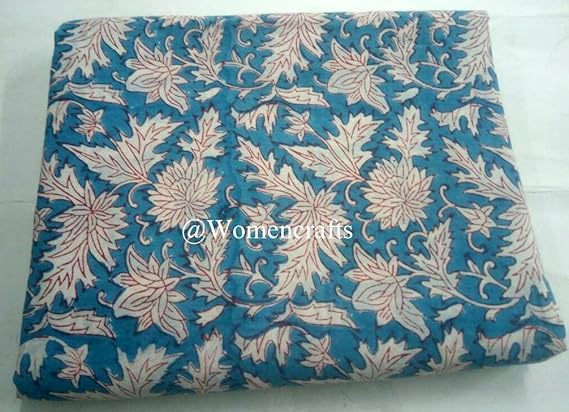 Amazon Com Light Weight Chintz Floral Print Cotton Fabric 5 Yard Dressmaking Print Handmade Fabric Jaipur Hand Block Print Fabric