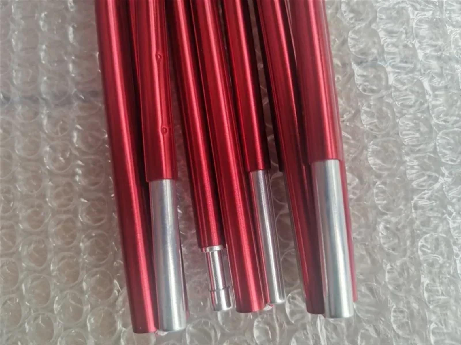 Zeltstangen 1 Stück 8,5 mm x 3,6 m Zeltstange aus Aluminiumlegierung, 4,05 m 4,42 m Zeltstange, rot, Outdoor-Campingausrüstung, Zeltstange, 2-6 Personen, Zubehör(14 Sections 4.57m)