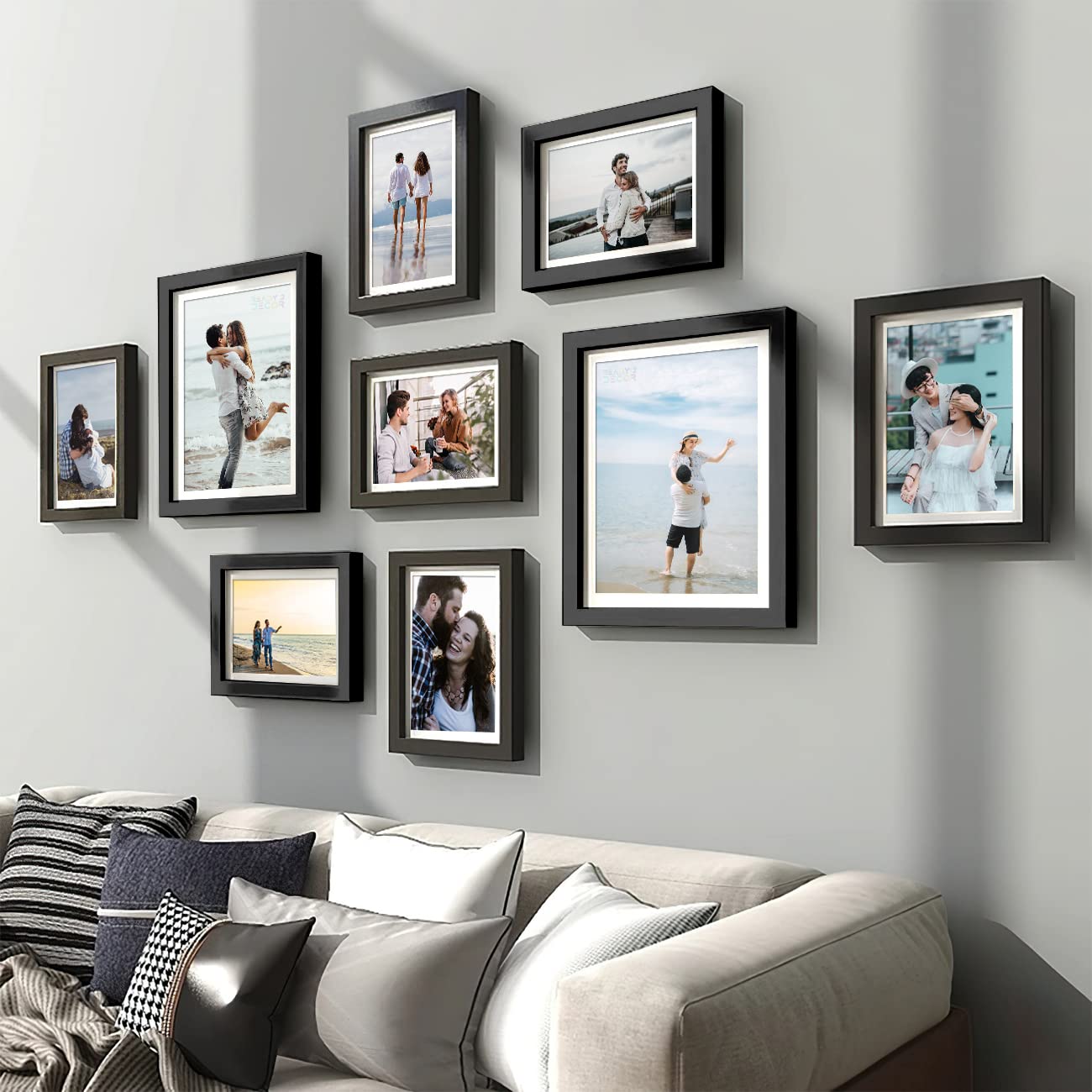 READY 2 DECOR Photo Frame Set of 9 Picture Frames for Wall Hanging