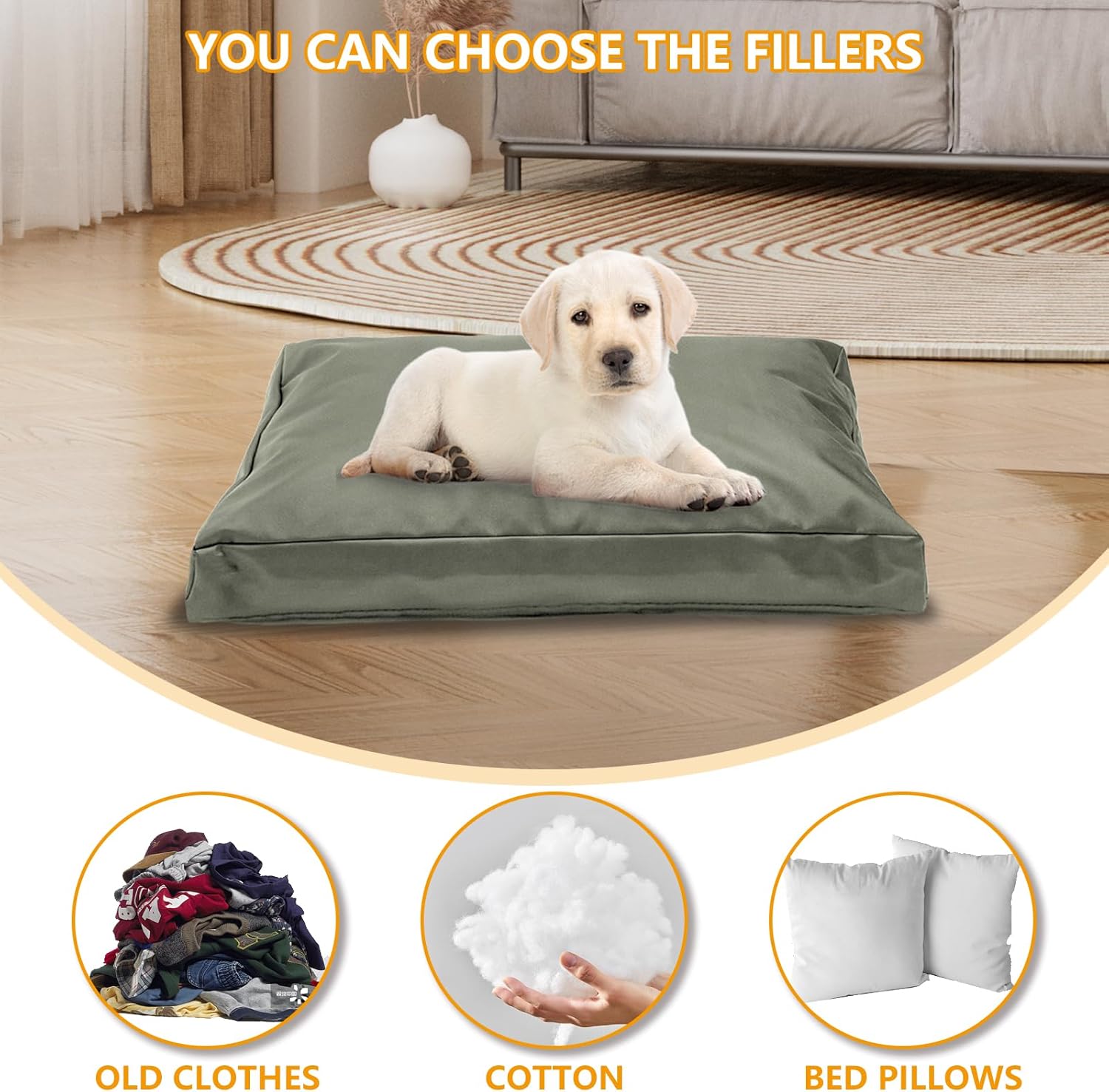 review Replacement Dog Bed Cover,Heavy Duty Waterproof Removable 54