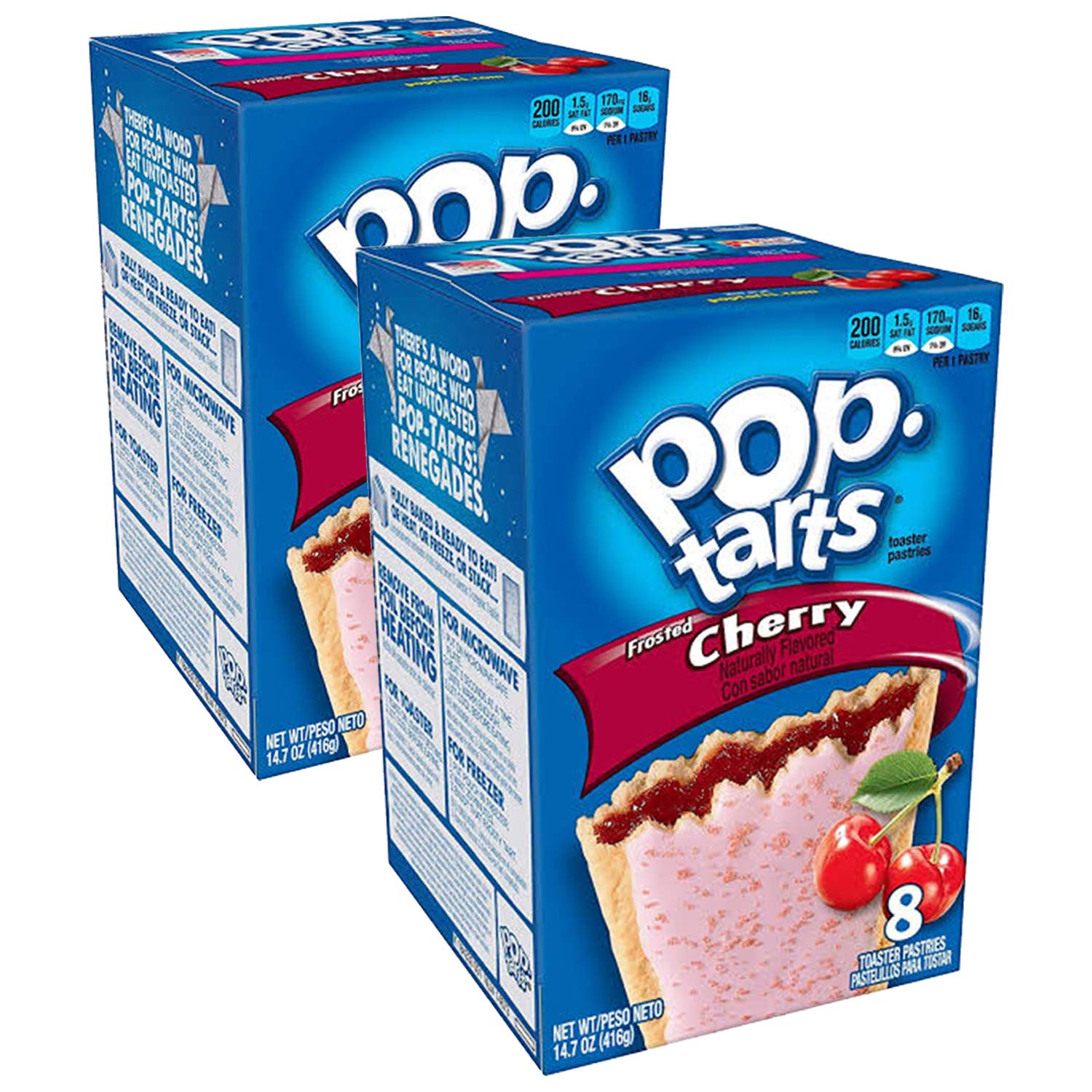 Pop Tarts Frosted Cherry Pack of 2 Pouch, 2 x 416 g