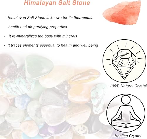 Miniatura 4 de Cristales crudos de piedra de sal del Himalaya, cristales curativos grandes de 1.25-2.0 pulgadas, piedras naturales en bruto, cristal para pulir en